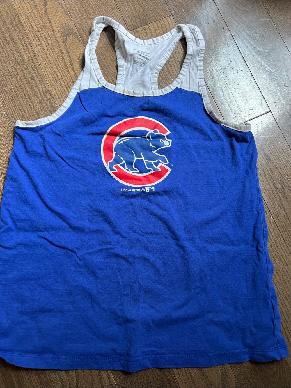 Chicago Cubs Kids Blue Tank Top with Contrast Trim size 14 large